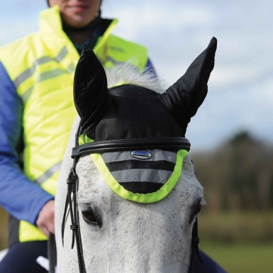 Weatherbeeta Reflective Ear Bonnet - Yellow